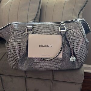 Brahmin Faye- Silver Hardwick 100% Authentic